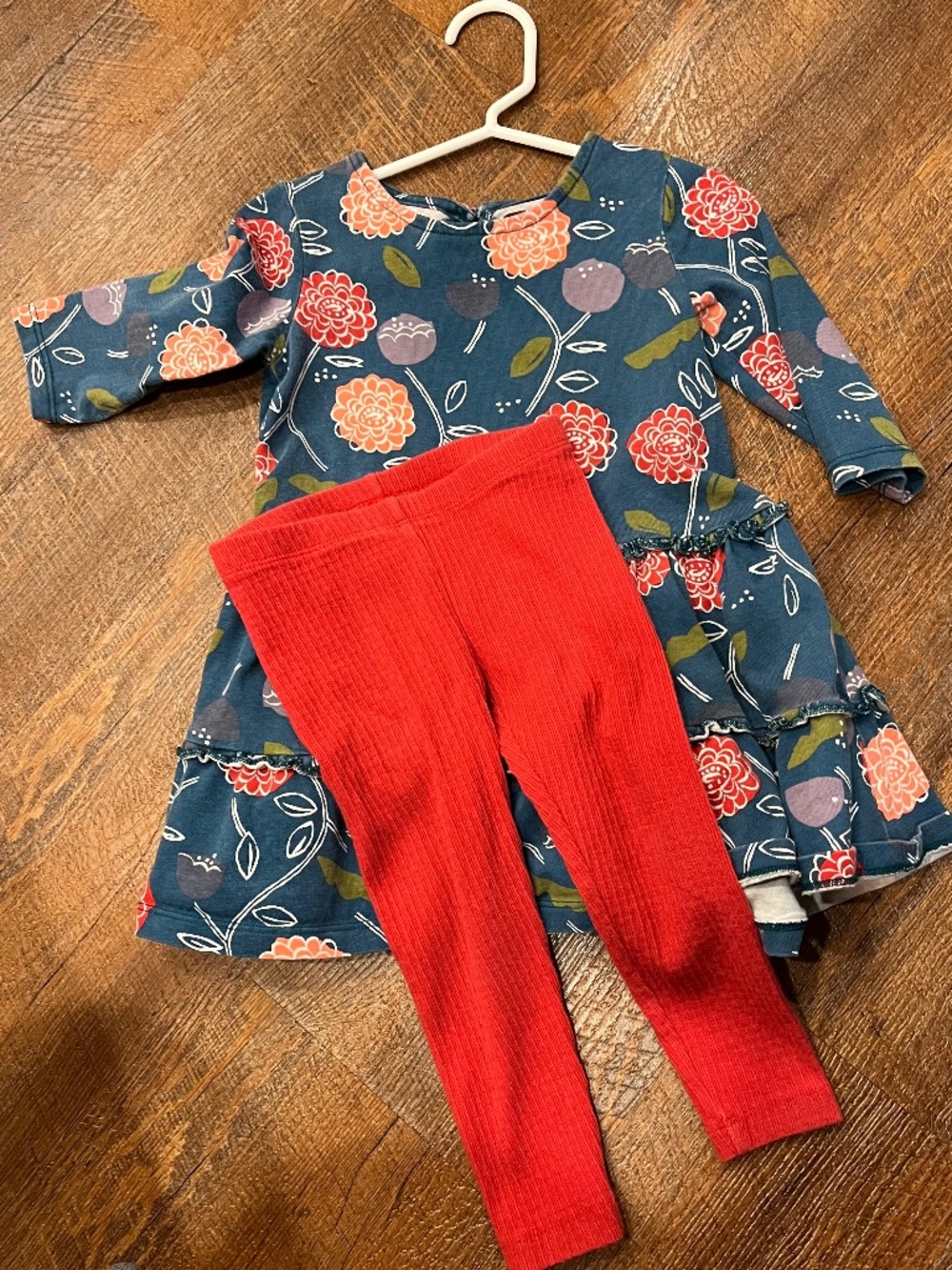 EUC Tea Collection Dress and Leggings Bundle 2T